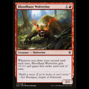 MTG Glotón sangrebruma (Bloodhaze Wolverine) Throne of Eldraine eld#113