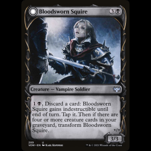 MTG Bloodsworn Squire // Bloodsworn Knight Innistrad: Crimson Vow vow#289
