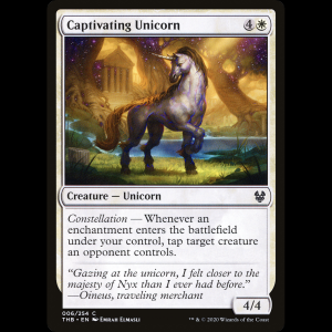 MTG Unicornio cautivador (Captivating Unicorn) Theros Beyond Death thb#6
