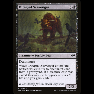 MTG Carroñero de tumbanefasta (Diregraf Scavenger) Innistrad: Crimson Vow vow#105