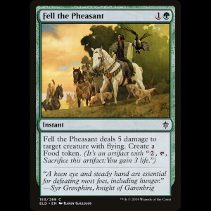 MTG Cazar faisanes (Fell the Pheasant) Throne of Eldraine eld#153