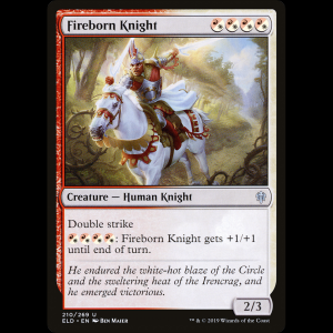 MTG Caballero nacido del fuego (Fireborn Knight) Throne of Eldraine eld#210