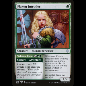 MTG  (Flaxen Intruder // Welcome Home) Throne of Eldraine eld#155