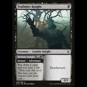 MTG  (Foulmire Knight // Profane Insight) Throne of Eldraine eld#90