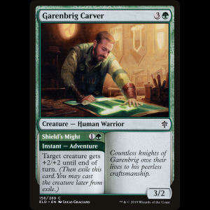 MTG  (Garenbrig Carver // Shield's Might) Throne of Eldraine eld#156