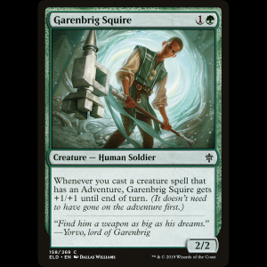 MTG Escudero del Coto de Garen (Garenbrig Squire) Throne of Eldraine eld#158