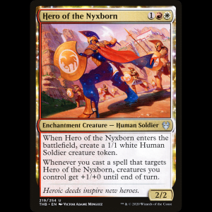 MTG Héroe de los nativos de Nyx (Hero of the Nyxborn) Theros Beyond Death thb#219