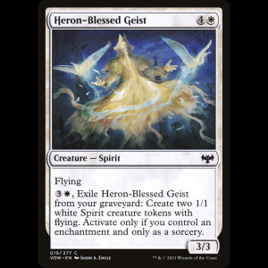 MTG Geist bendito por las garzas (Heron-Blessed Geist) Innistrad: Crimson Vow vow#19
