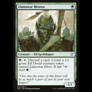 MTG Llanowar Mentor Time Spiral Remastered tsr#216