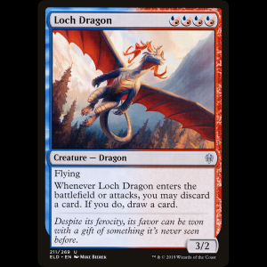 MTG Dragón del lago (Loch Dragon) Throne of Eldraine eld#211