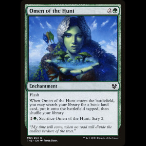 MTG Augurio de la caza (Omen of the Hunt) Theros Beyond Death thb#192