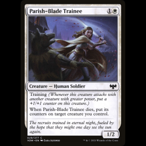 MTG Aprendiz de Acero de la Parroquia (Parish-Blade Trainee) Innistrad: Crimson Vow vow#29