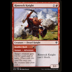 MTG  (Rimrock Knight // Boulder Rush) Throne of Eldraine eld#137