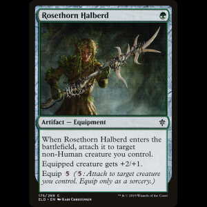 MTG Alabarda de espinas de rosa (Rosethorn Halberd) Throne of Eldraine eld#175
