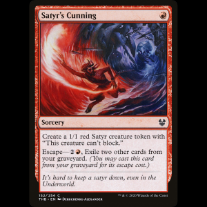 MTG Astucia del sátiro (Satyr's Cunning) Theros Beyond Death thb#152
