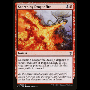MTG Fuegodragón abrasador (Scorching Dragonfire) Throne of Eldraine eld#139