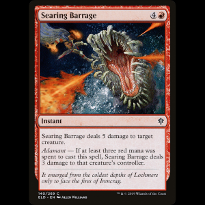 MTG Descarga calcinadora (Searing Barrage) Throne of Eldraine eld#140