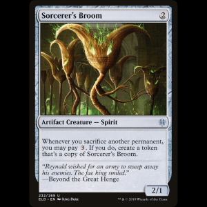 MTG Escobas del brujo (Sorcerer's Broom) Throne of Eldraine eld#232