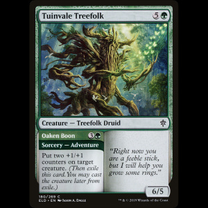 MTG  (Tuinvale Treefolk // Oaken Boon) Throne of Eldraine eld#180