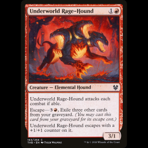 MTG Canfurioso del Inframundo (Underworld Rage-Hound) Theros Beyond Death thb#163