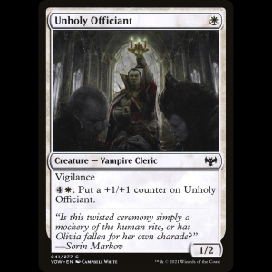 MTG Oficiante impío (Unholy Officiant) Innistrad: Crimson Vow vow#41