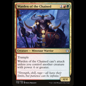 MTG Guarda de los encadenados (Warden of the Chained) Theros Beyond Death thb#230