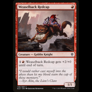 MTG Gorro rojo comadrejero (Weaselback Redcap) Throne of Eldraine eld#148