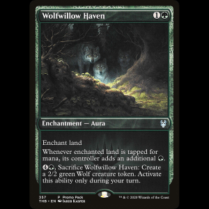 MTG Refugio del sauce lobera (Wolfwillow Haven) Theros Beyond Death thb#357