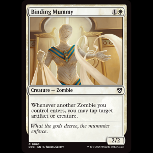 MTG Binding Mummy Aetherdrift Commander drc#63
