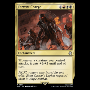 MTG Fervent Charge Fallout pip#215