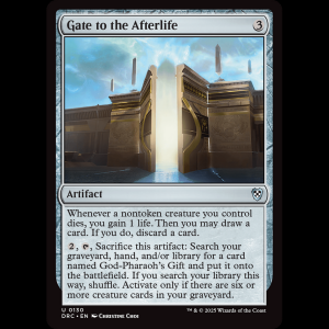 MTG Gate to the Afterlife Aetherdrift Commander drc#130