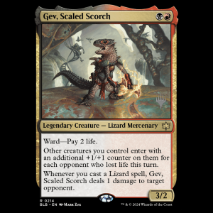 MTG Gev, Scaled Scorch Bloomburrow Promos pblb#214p