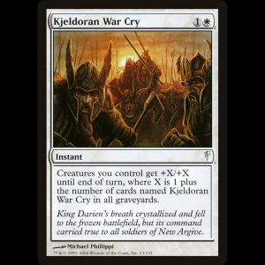 MTG Grito de guerra kjeldorano (Kjeldoran War Cry) Coldsnap csp#13