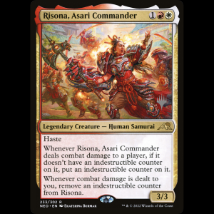 MTG Risona, comandante asari (Risona, Asari Commander) Kamigawa: Neon Dynasty Promos pneo#233p