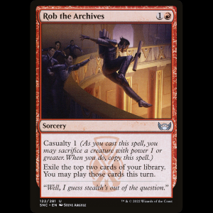 MTG Rob the Archives Streets of New Capenna snc#122