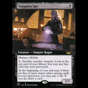 MTG Sanguine Spy Streets of New Capenna snc#420