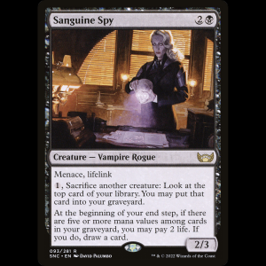 MTG Sanguine Spy Streets of New Capenna snc#93