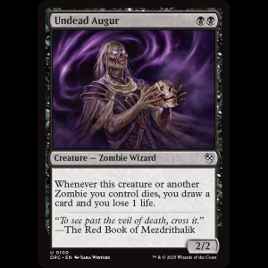 MTG Undead Augur Aetherdrift Commander drc#100
