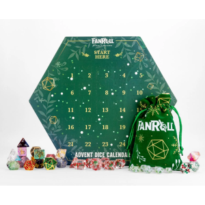 FanRoll Dados Metallic Holiday Dice Calendar 2025