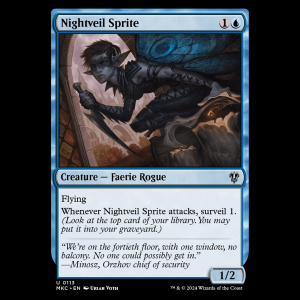 MTG Nightveil Sprite Murders at Karlov Manor Commander mkc#113