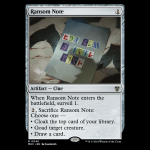 MTG Ransom Note Murders at Karlov Manor Commander mkc#48