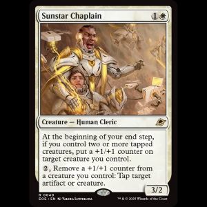 MTG Sunstar Chaplain Edge of Eternities eoe#40