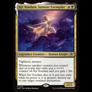 MTG Syr Vondam, Sunstar Exemplar Edge of Eternities eoe#231