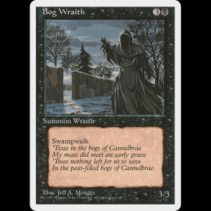 MTG Aparición de la ciénaga (Bog Wraith) Fourth Edition 4ed#124