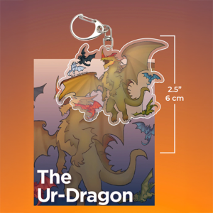 Mtg Commander UR Dragon Gatherers Tavern Keychain Llavero