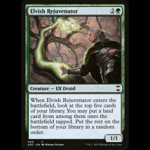 MTG Elfo rejuvenecedor (Elvish Rejuvenator) Kaldheim Commander khc#60