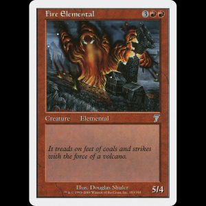 MTG Elemental de fuego (Fire Elemental) Seventh Edition 7ed#183
