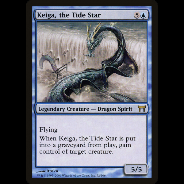 mtg Foil 潮の星、京河/Keiga, the Tide Star 日本語 Foil】《潮の星、京河/Keiga, the Tide Star》[CHK] 青R | 日本最大級