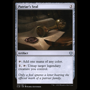 MTG Patriar's Seal Commander Legends: Battle for Baldur's Gate clb#332
