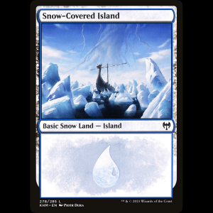 MTG Isla nevada (Snow-Covered Island) Kaldheim khm#278